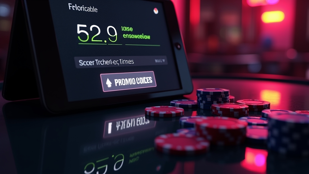 Casino-Kasse mit Bonuscode-Feld und bestätigter Aktion